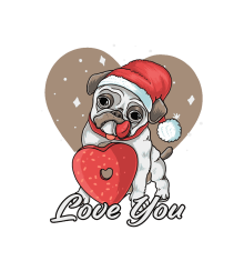 Pug enamorado